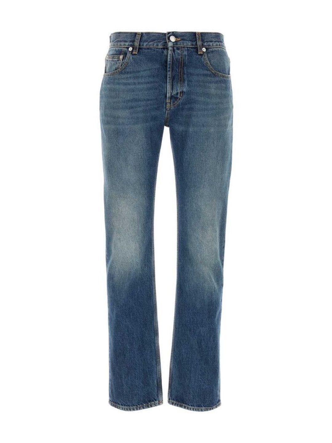 Alexander McQueen Blue Trompe Loeil Pocket Jeans-picture-52