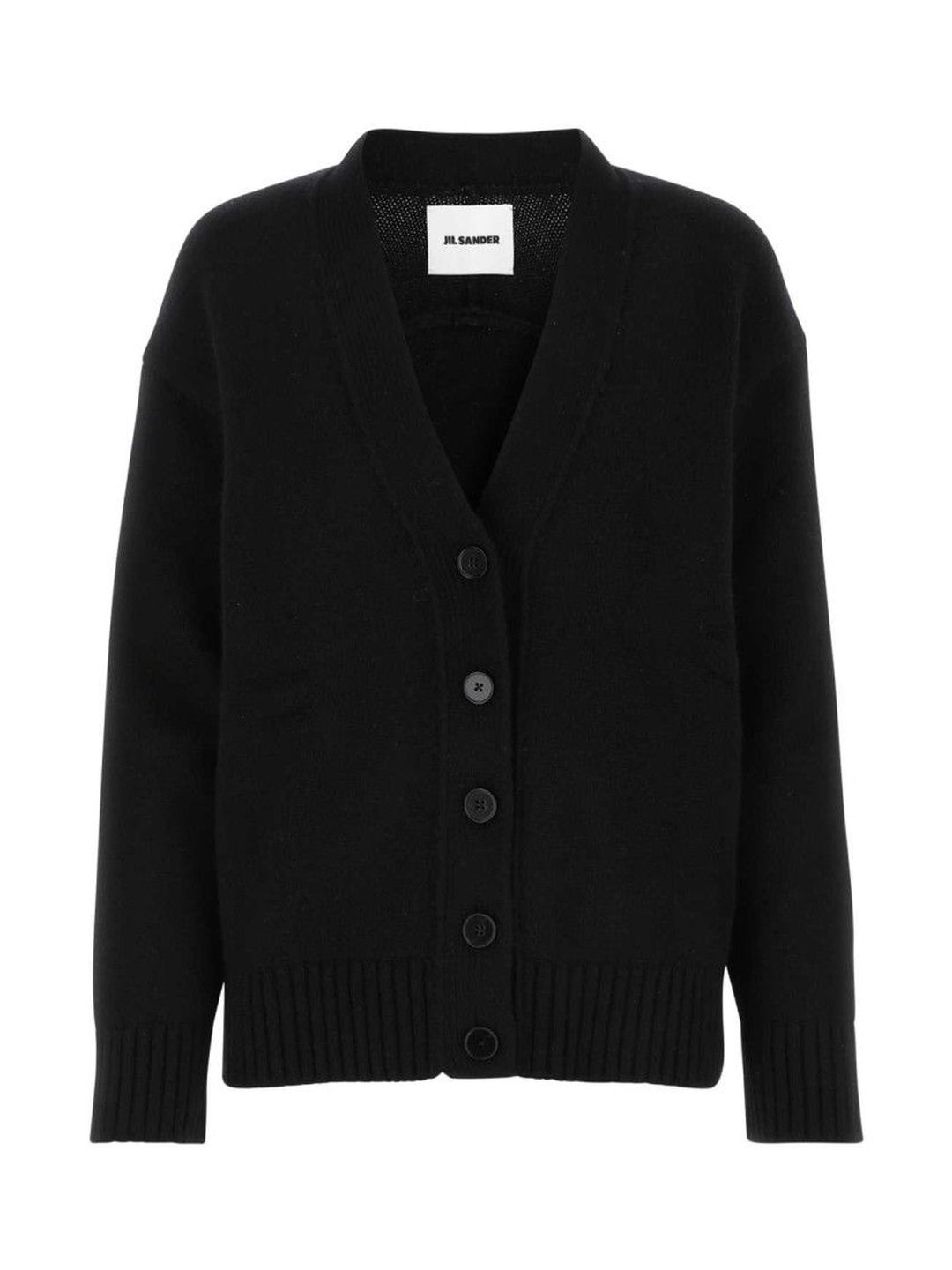 Jil Sander Black V Neck Cardigan-picture-37
