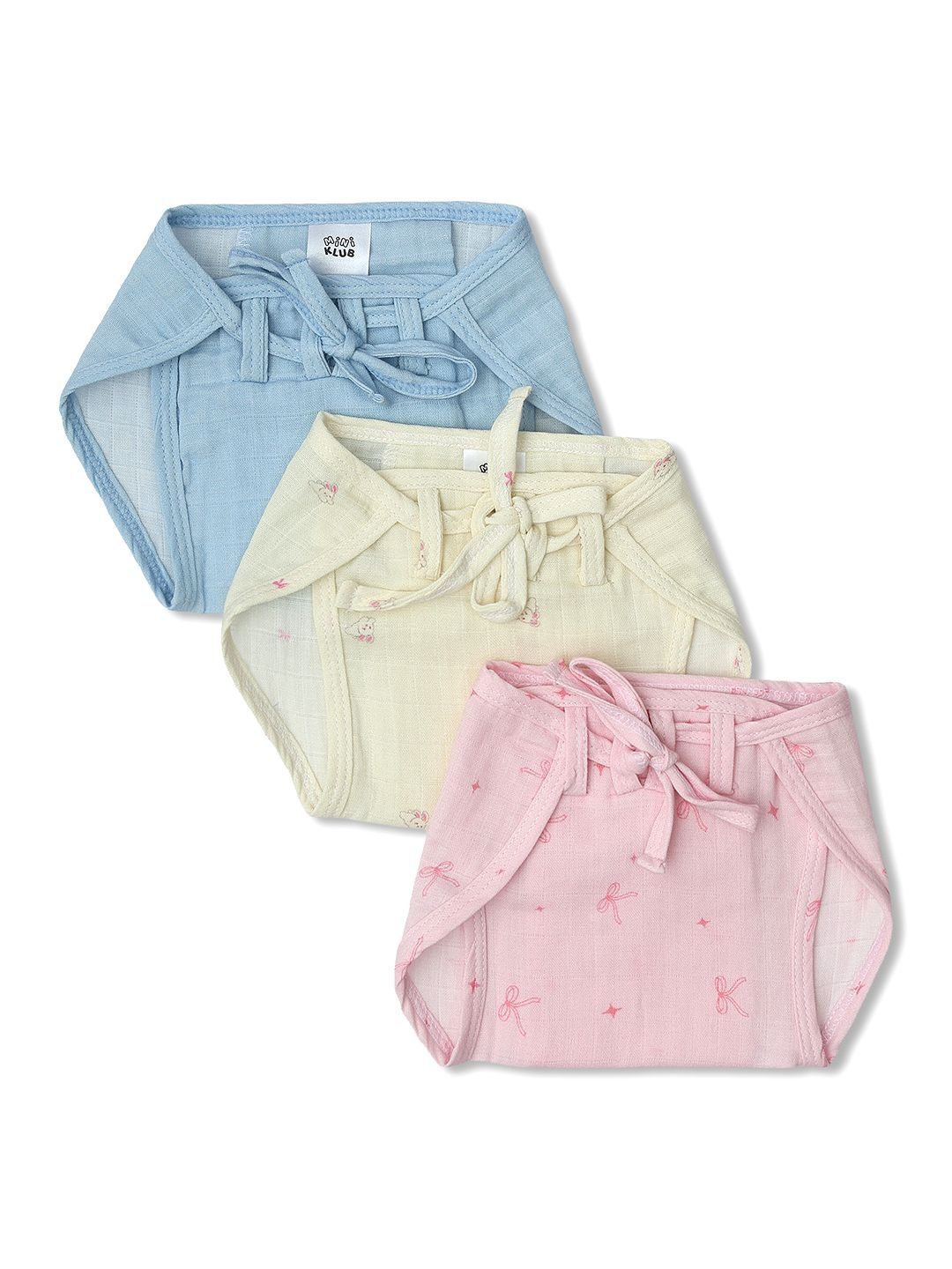 MINI KLUB Set Of 3 Printed Cotton Baby Nappies-picture-58