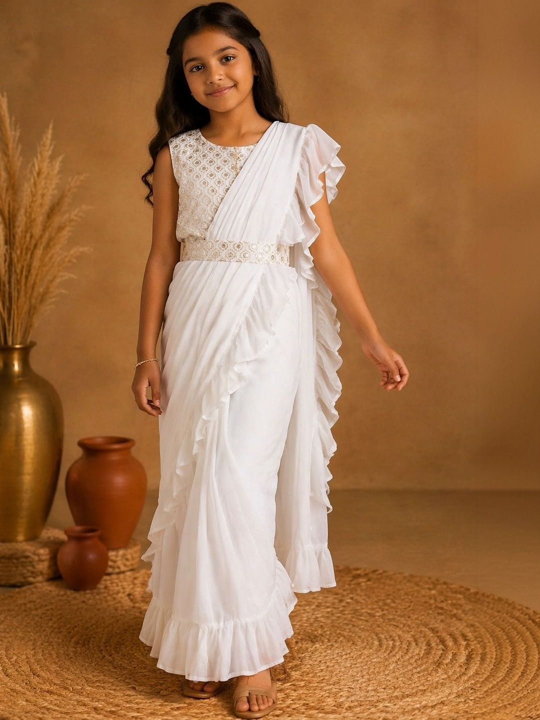 BAESD Sequinned Pure Georgette Banarasi Saree-picture-11