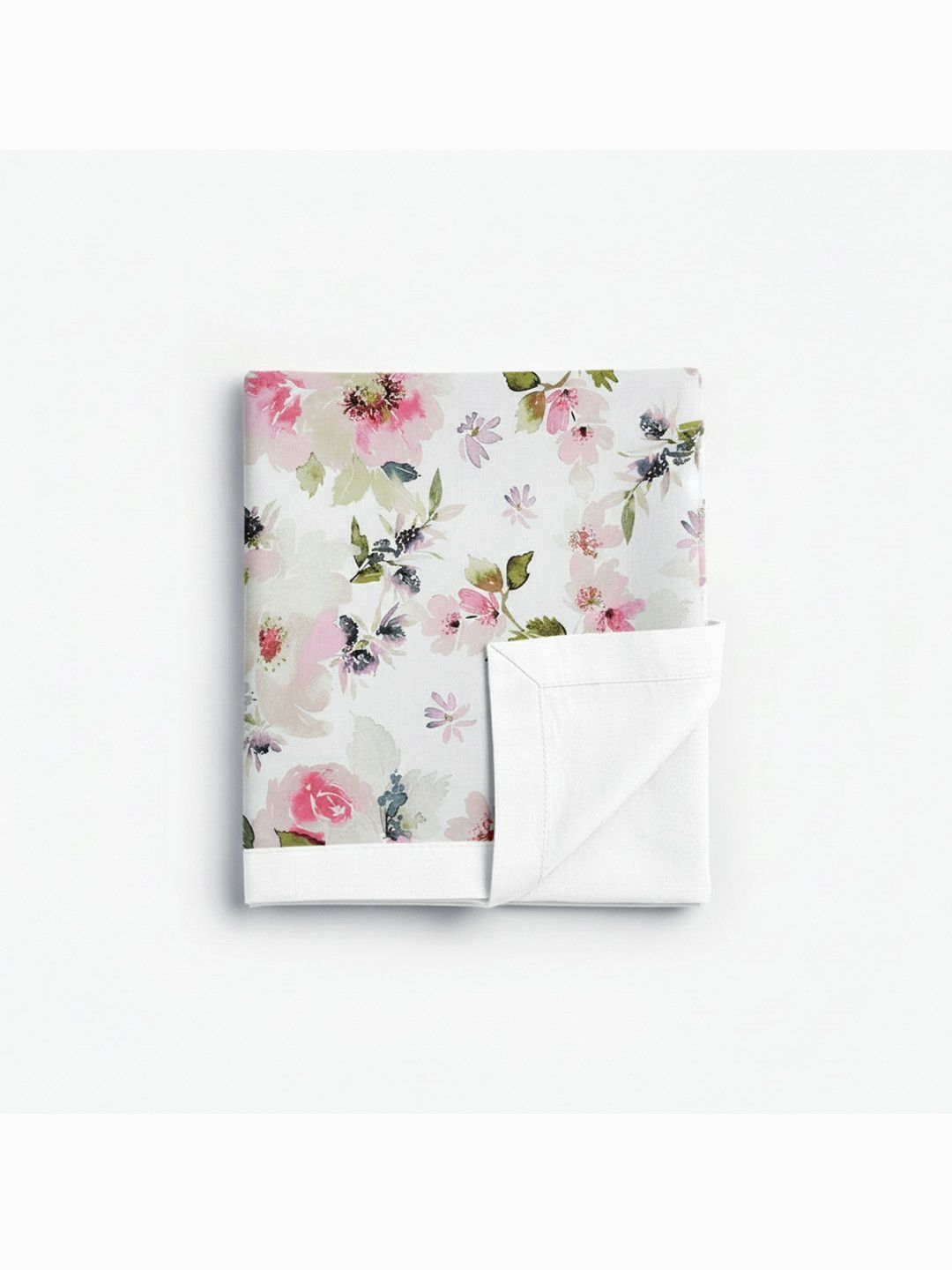 Linen Home Eden Floral Pink & White Reversible Dohar Single Size-image-37