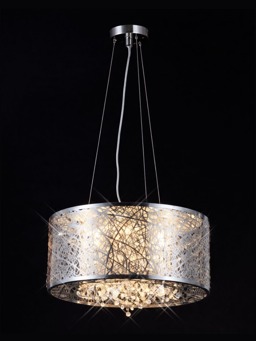 Stello Silver-Toned Textured Contemporary Ceiling Lamp-picture-57