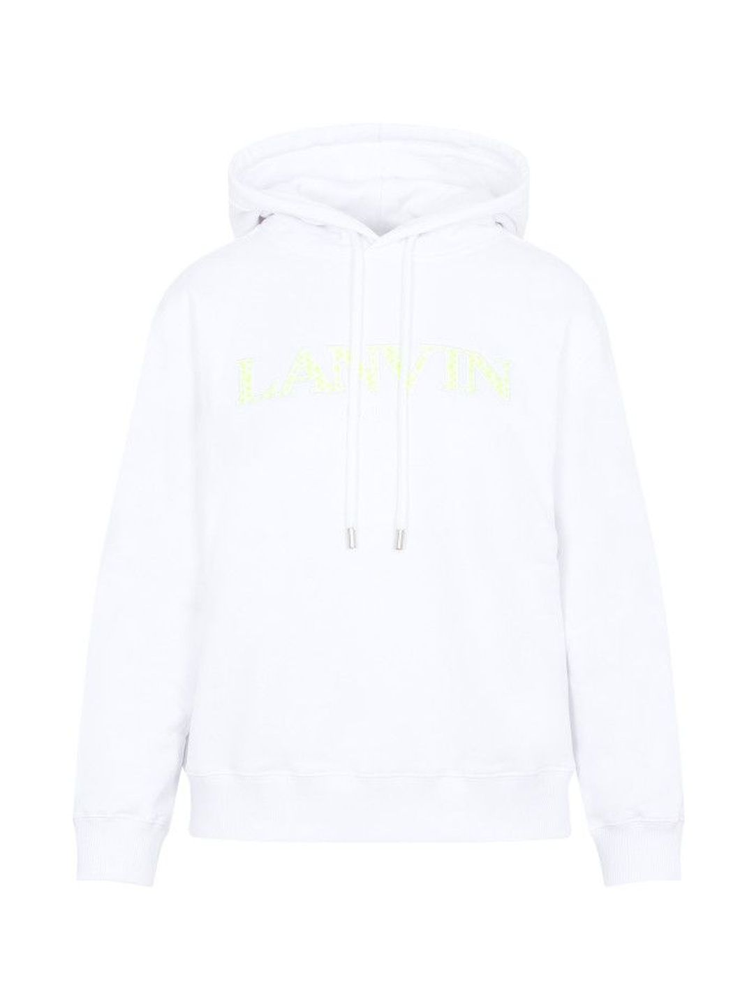 Lanvin White Cotton Classic Fit Hoodie With Logo-picture-4