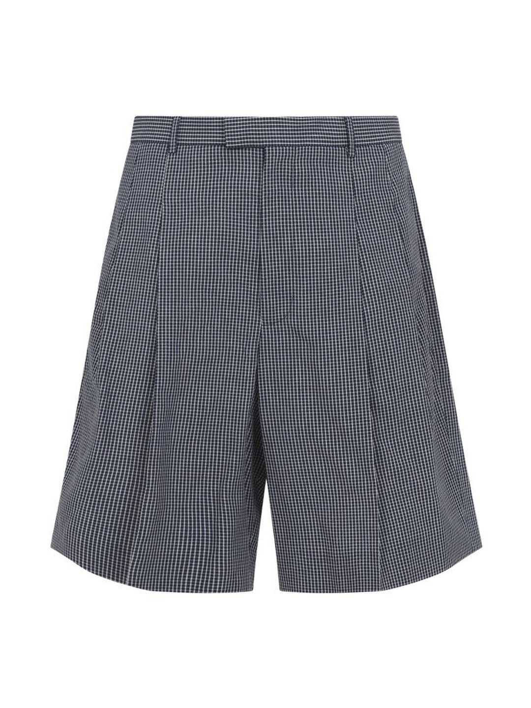 Givenchy Whiteblue Check Pattern Shorts-picture-33