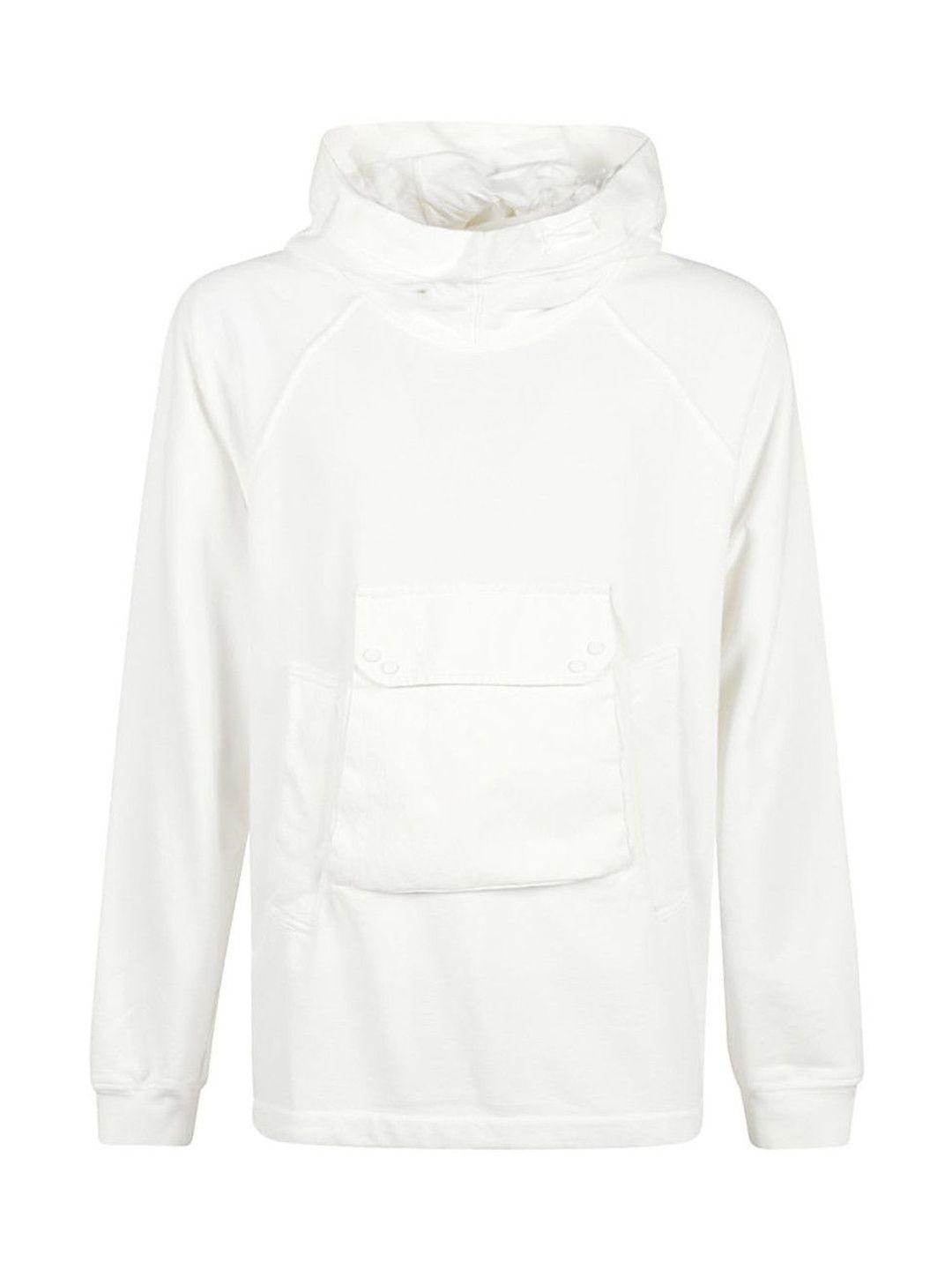 Ten C White Cotton Hoodie-picture-12