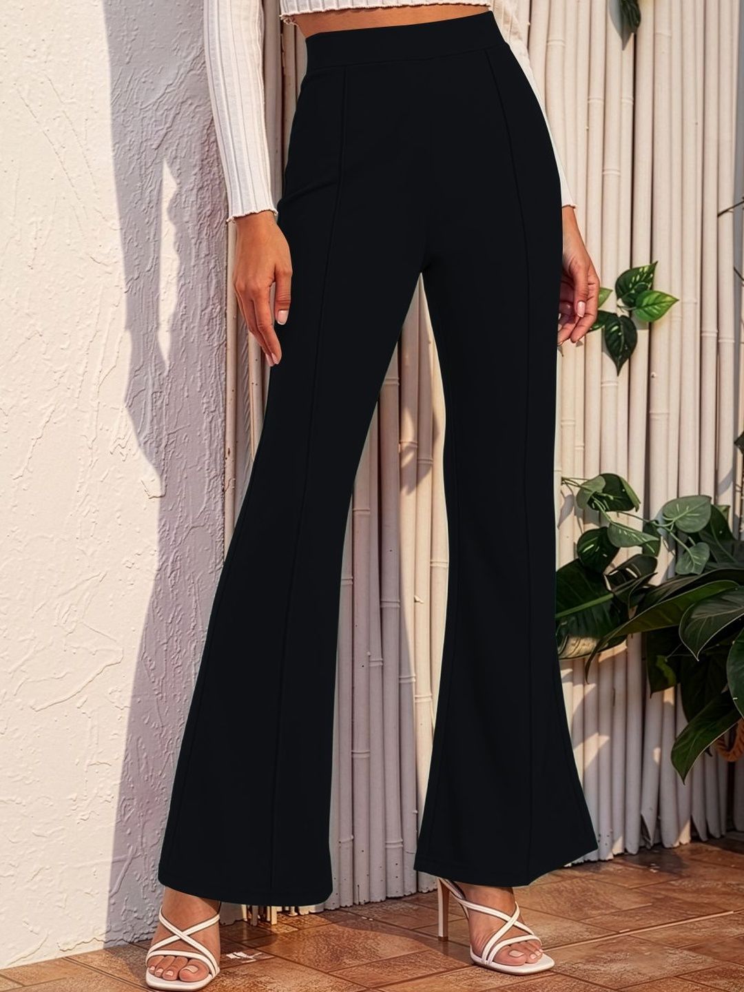 Navyankaa Women Straight Fit High-Rise Trousers-picture-56
