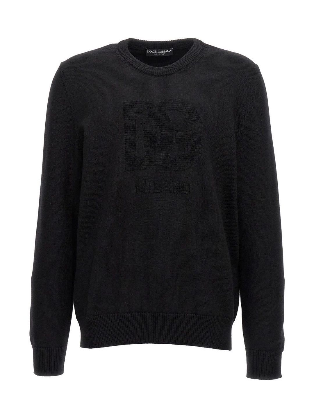 Dolce & Gabbana Black Dg Intarsia Sweater-picture-23