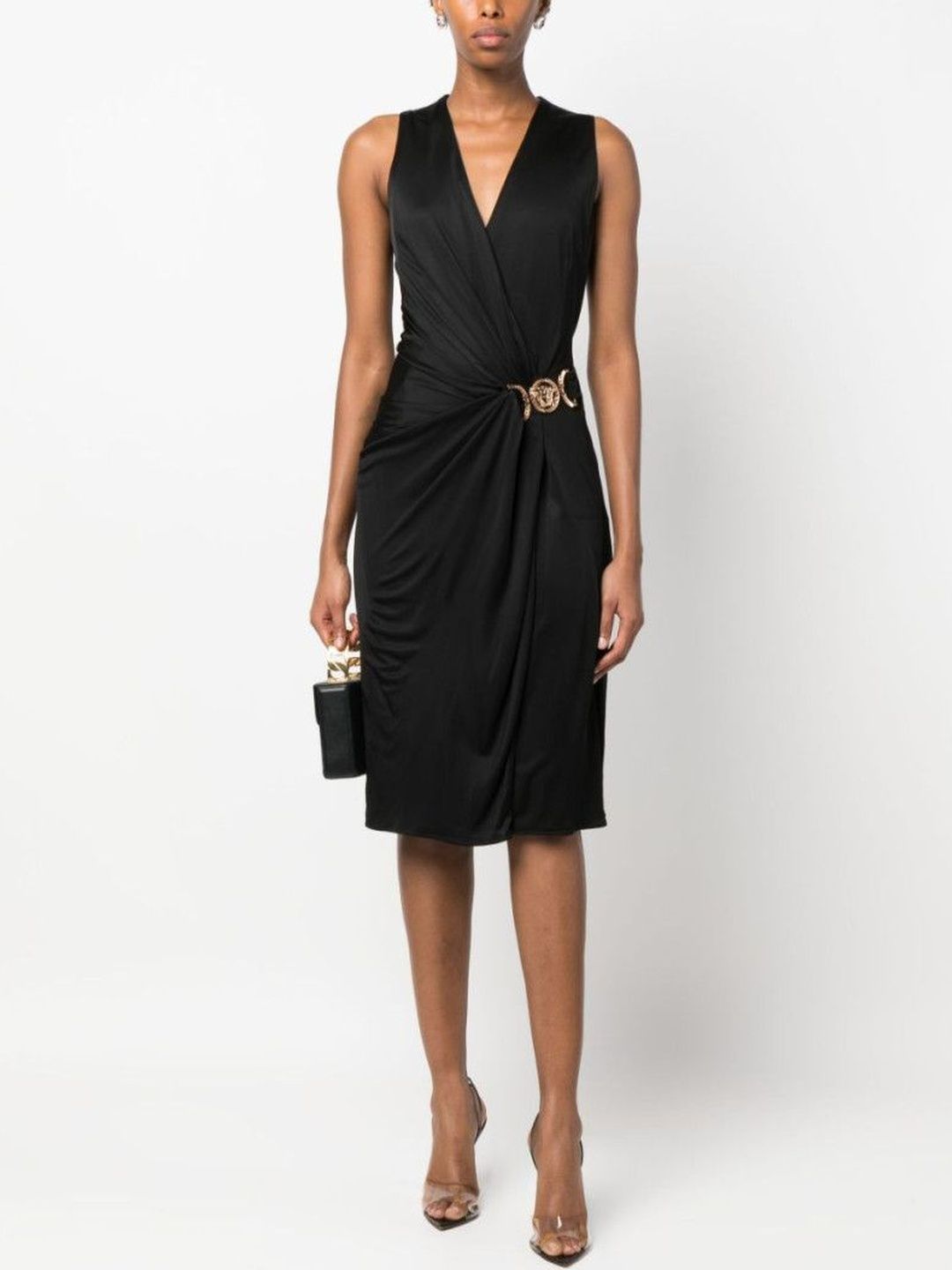 Versace Short Jersey Draped Dress-picture-23