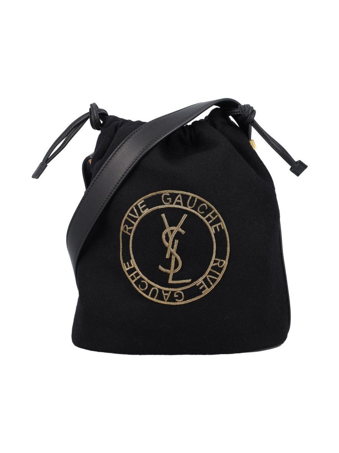 saint laurent Black embroidered-logo crossbody tote-picture-51