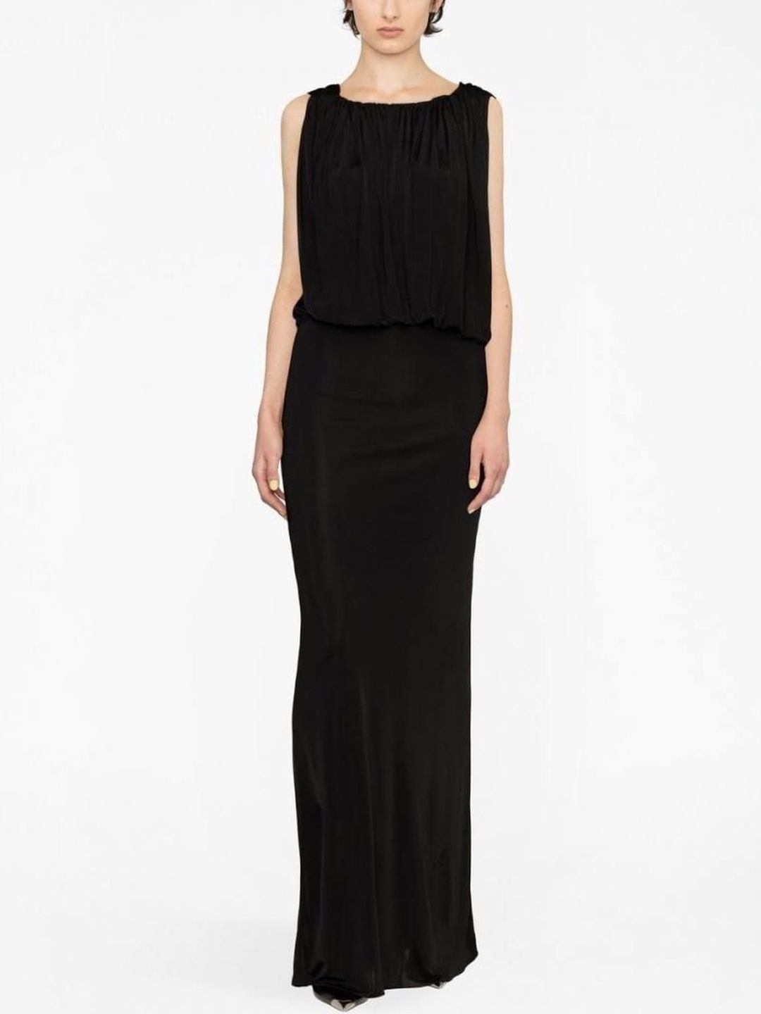 Saint Laurent Black Long Jersey Dress-picture-42
