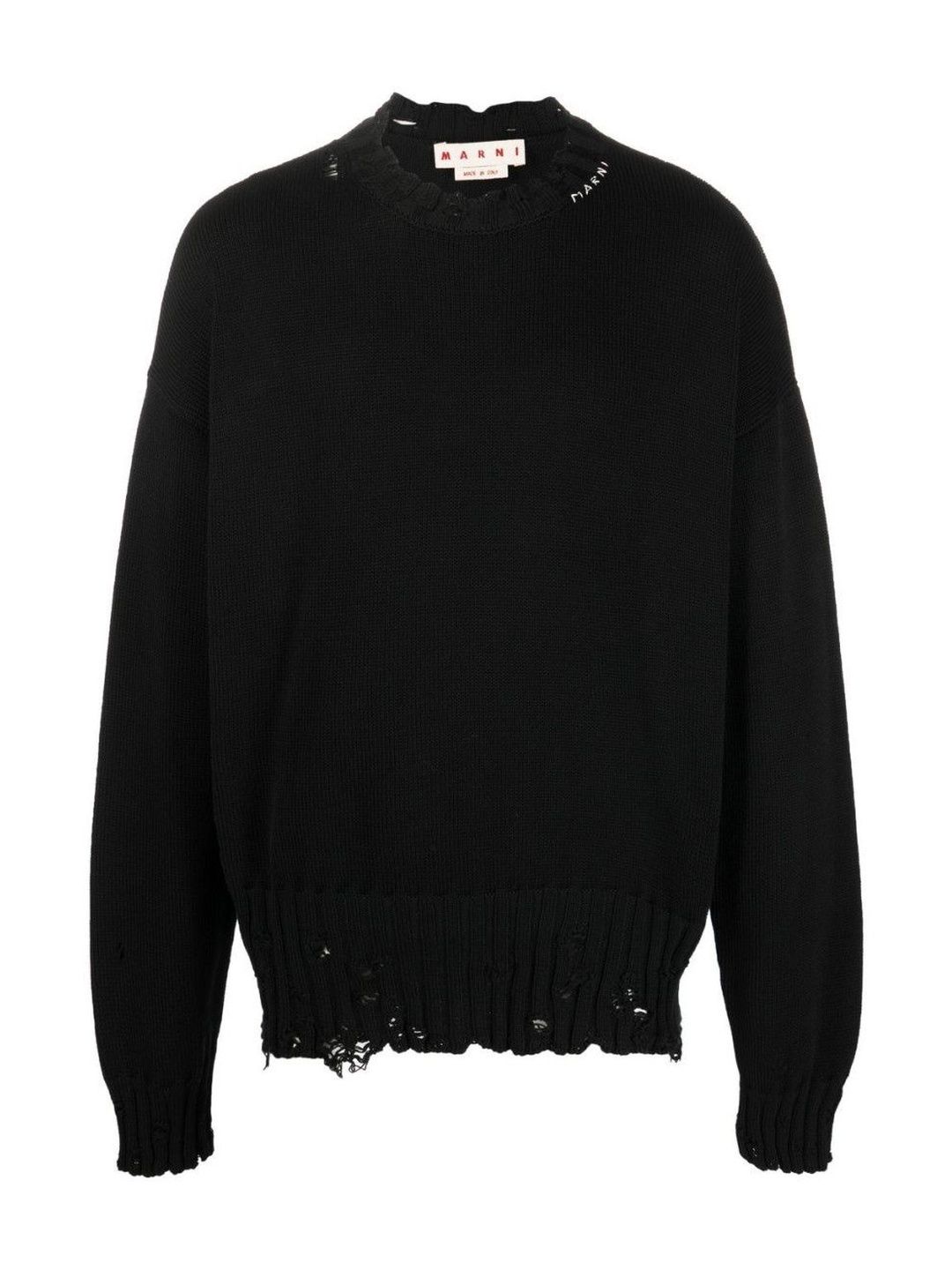 Marni Black Distress-Knit Sweater-picture-46