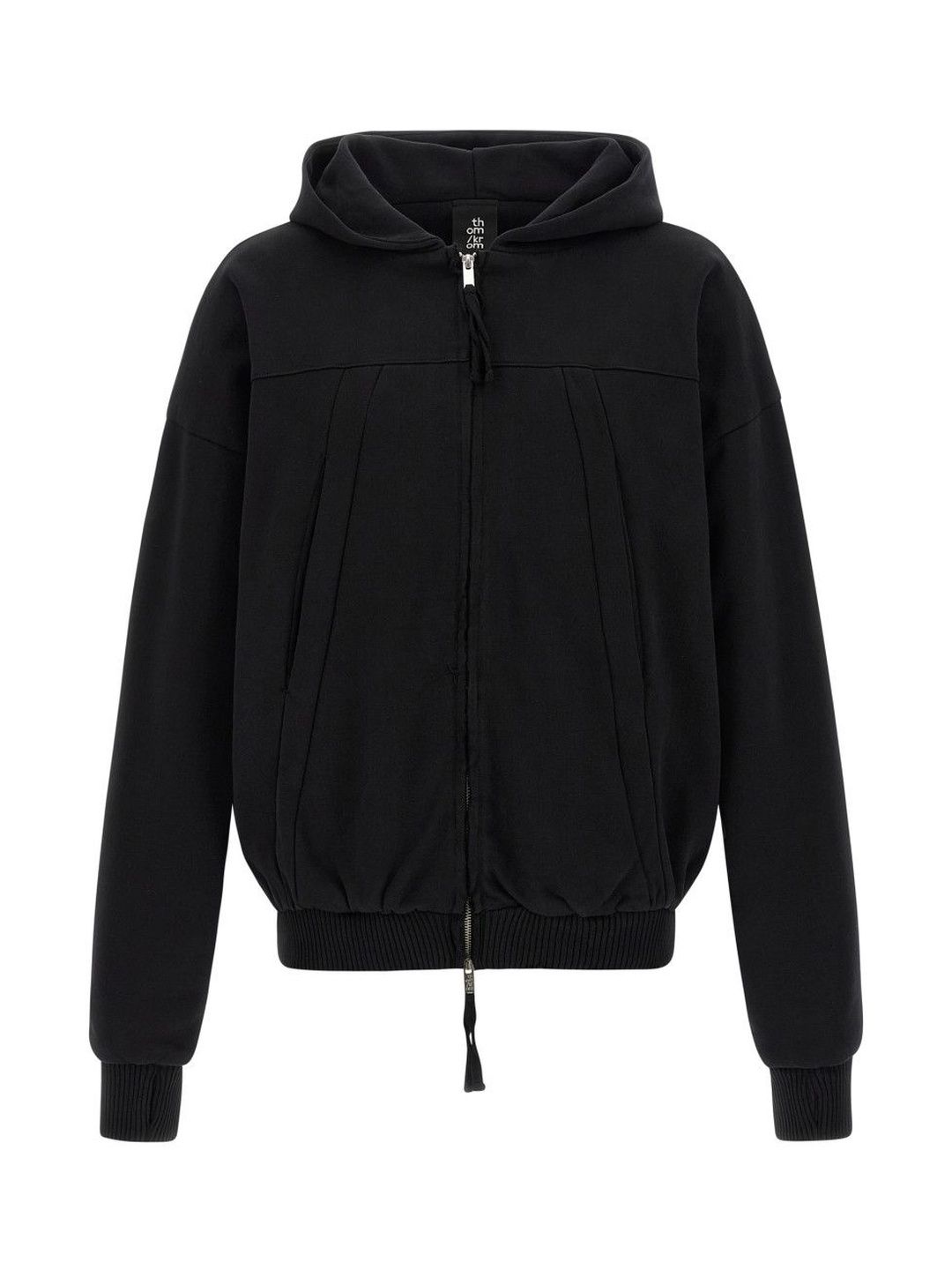 Thom Krom Black Used-Effect Hoodie-picture-13