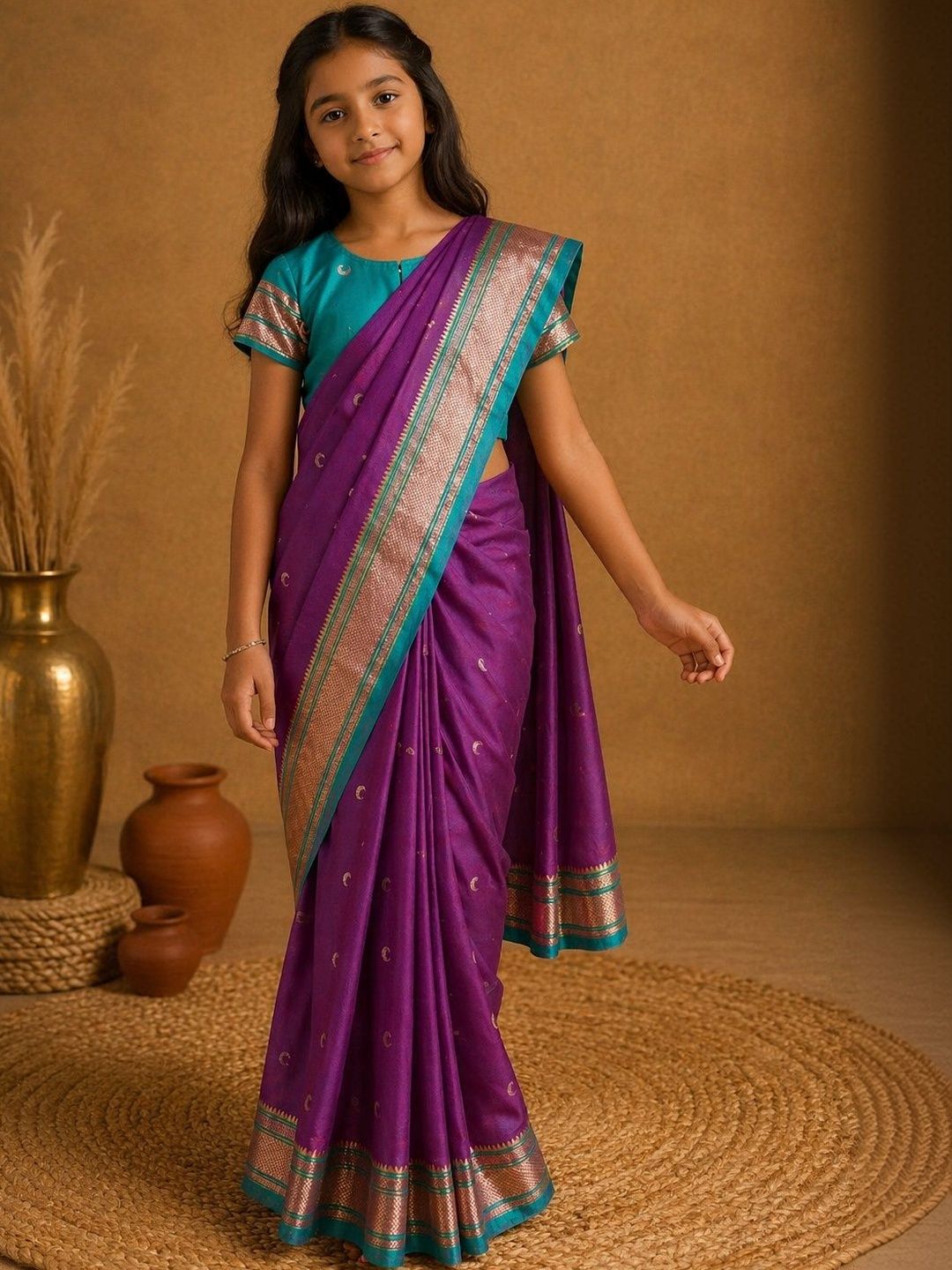 BAESD Ethnic Motifs Woven Design Zari Art Silk Banarasi Saree-picture-48