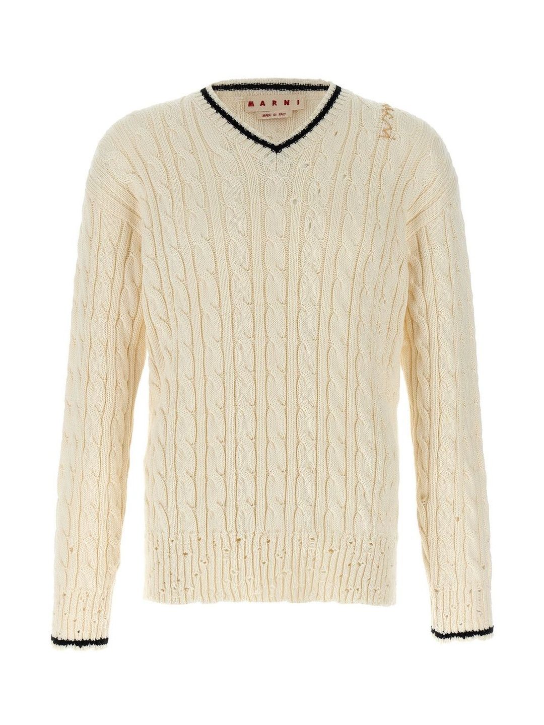 Marni White V Neckline Sweater-picture-56