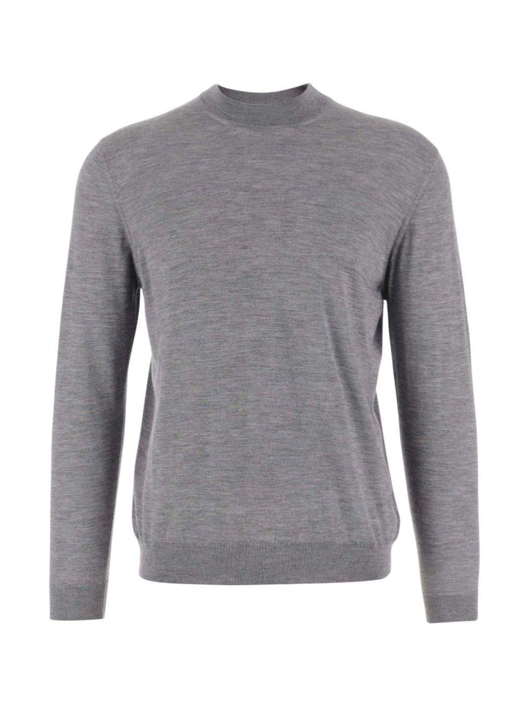 Malo Grey Crewneck Solid Sweater-picture-28