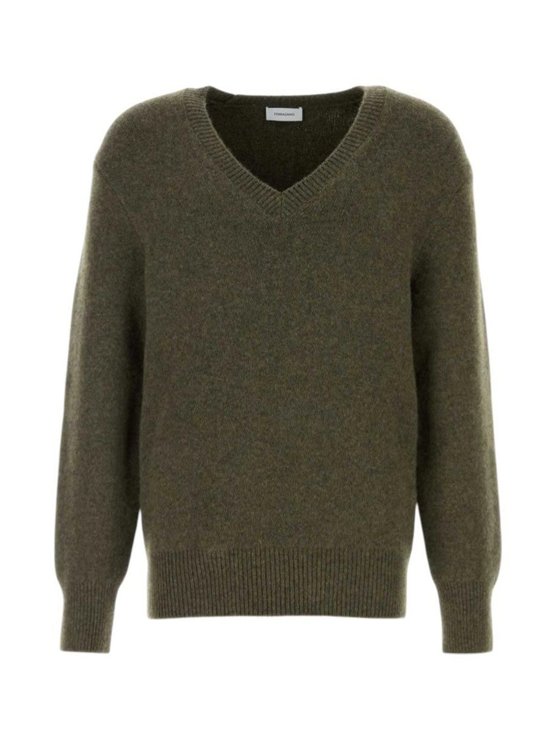 Ferragamo Dark Green Cashmere Sweater-image-38