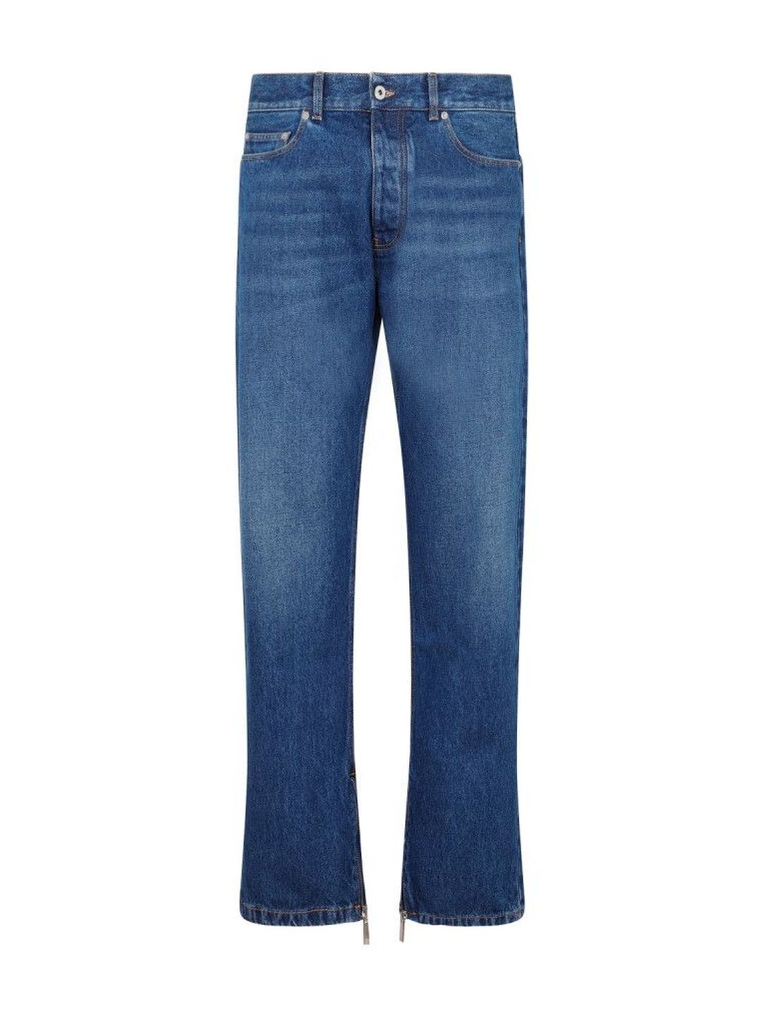 Off-White Blue Straight Leg Cotton Jeans-picture-58