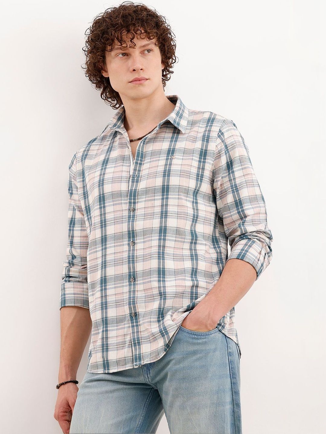 WROGN Men Slim Fit Checked Casual Shirt-picture-23