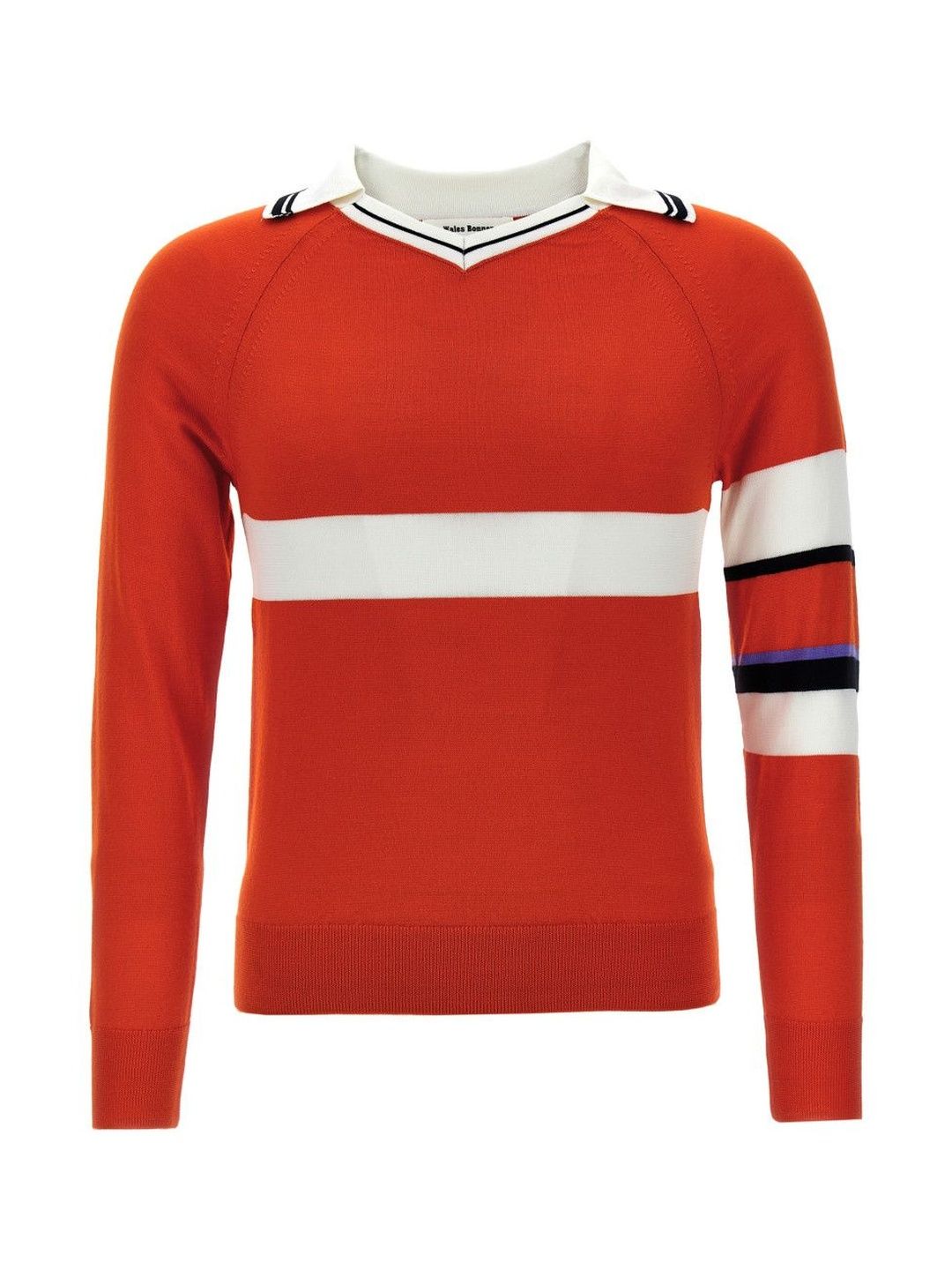 Wales Bonner Red V-Neck Collar Sweater-picture-46