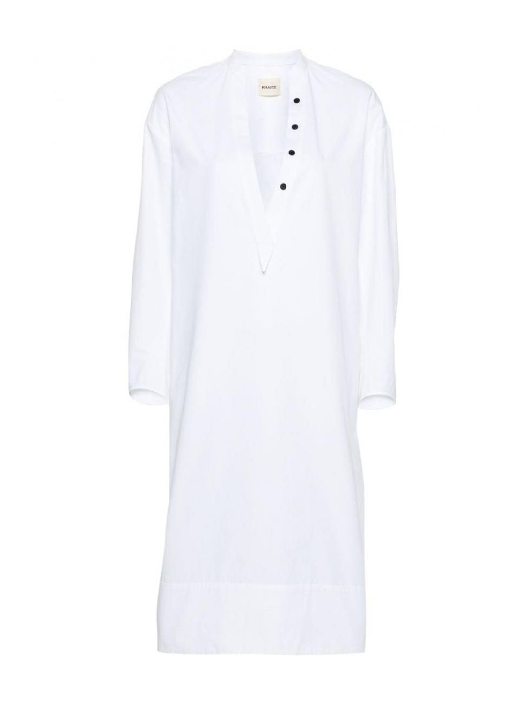 Khaite White Brom Cotton Tunic Dress-image-1