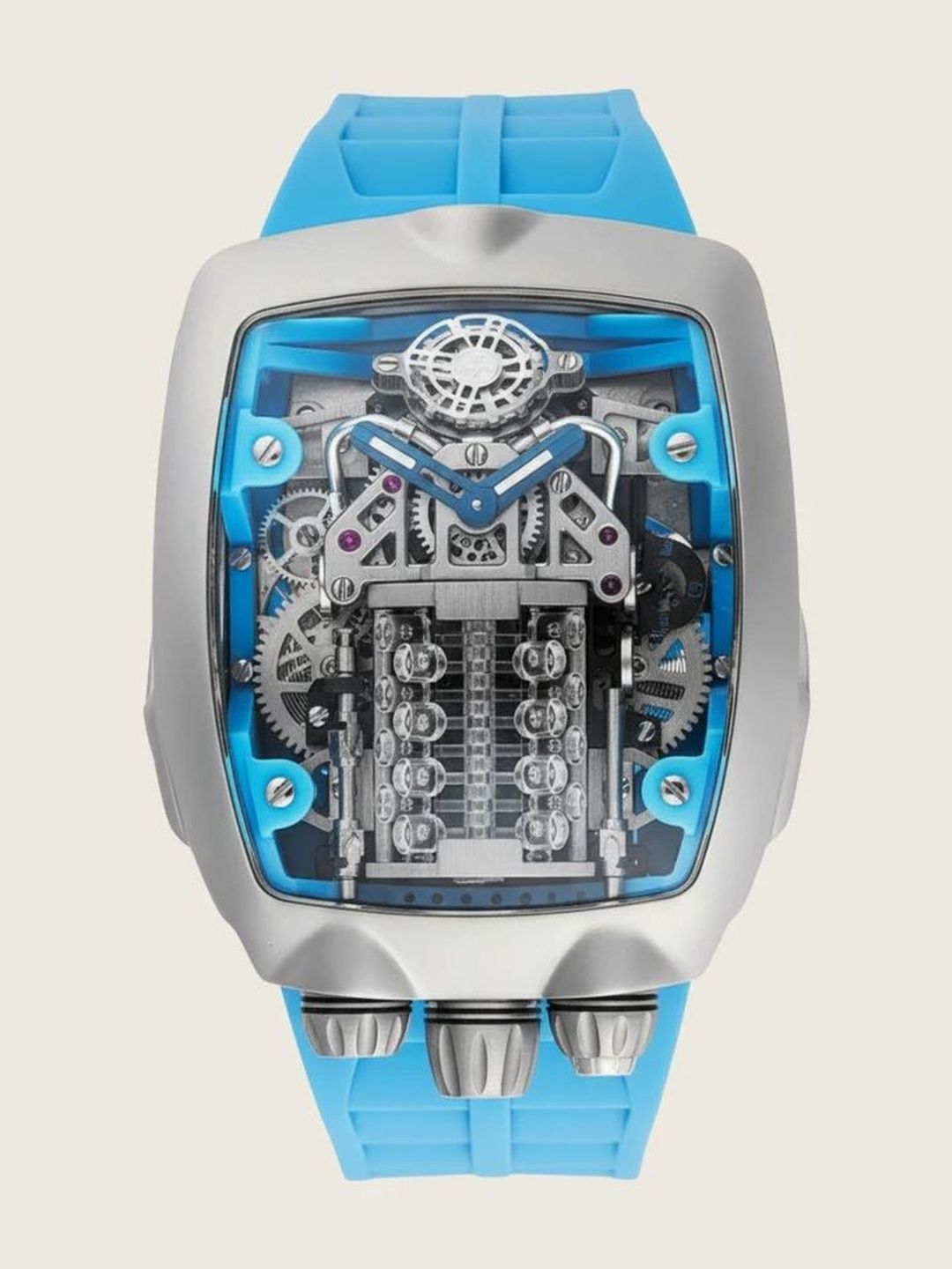 ZIVANCHE Men Skeleton Dial & Straps Analogue Chronograph Automatic Motion Powered Watch ZIVREVPEGAQ0114-picture-11