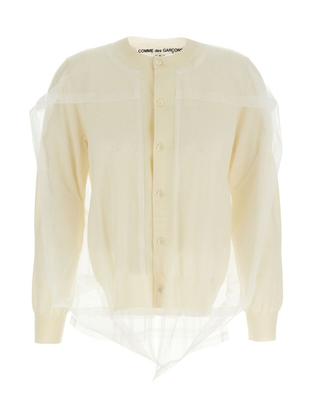 Comme Des Garcons White Tulle Cardigan-picture-18