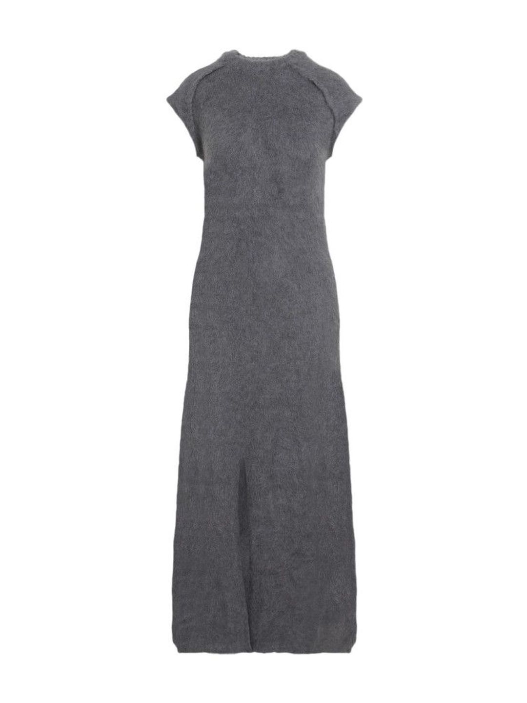 Jil Sander Dark Grey Wool Long Dress-picture-30