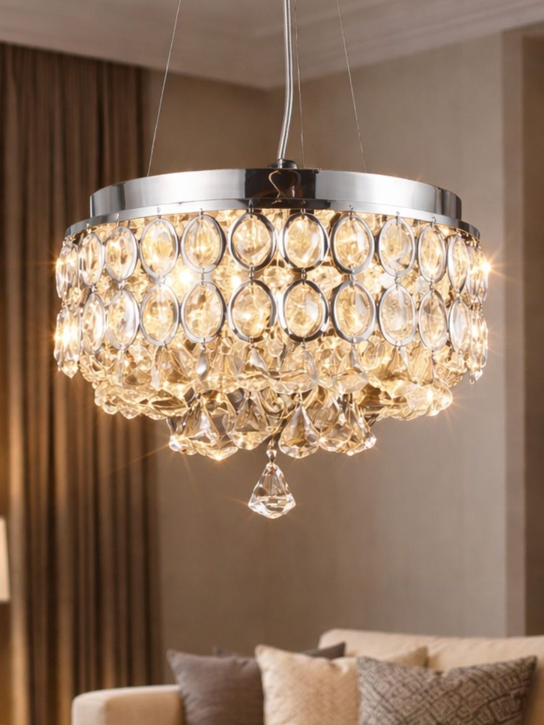 Stello Silver-Toned Textured Contemporary Ceiling Lamp-image-27