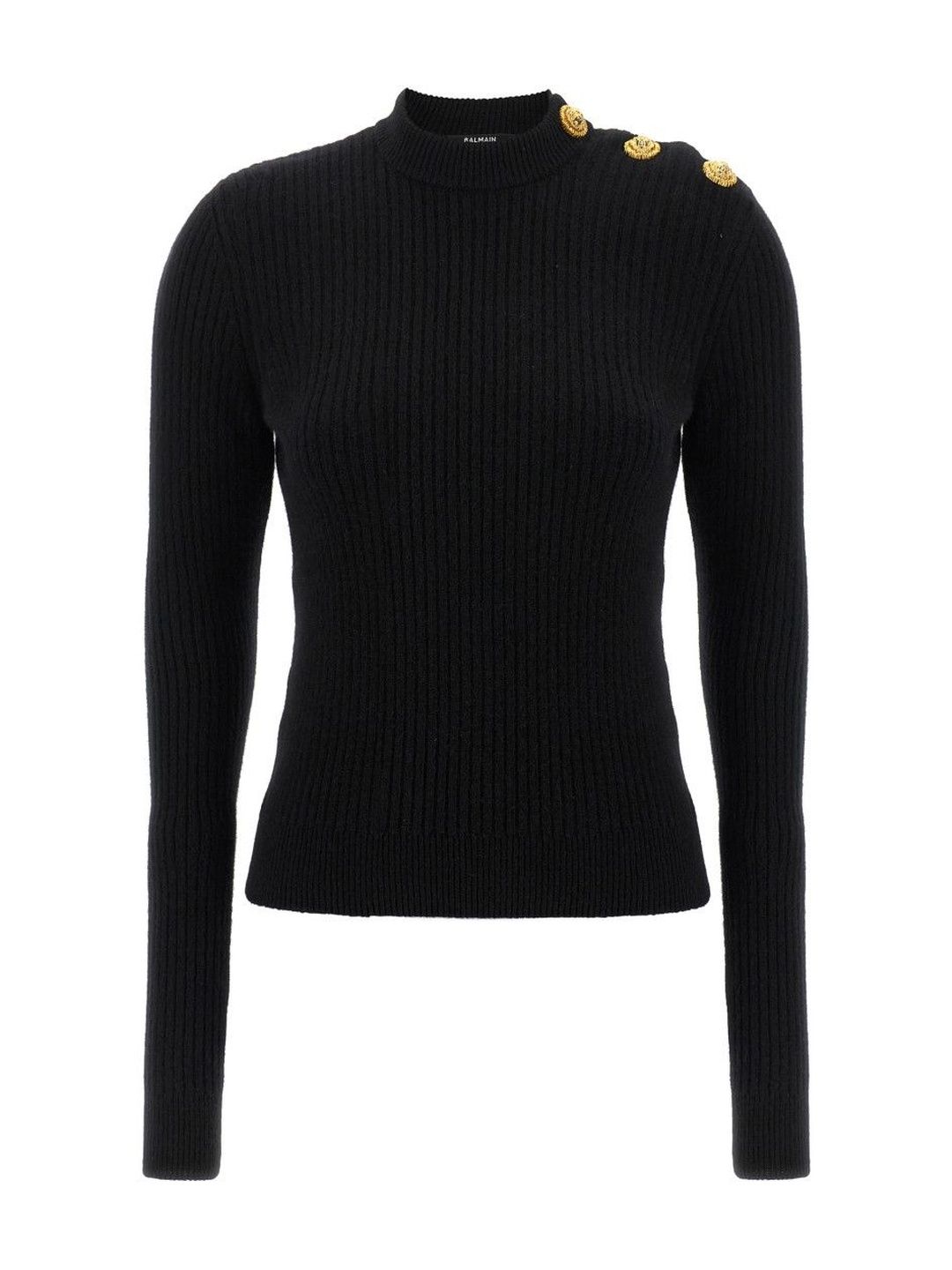 Balmain Black Ribbed Sweater-picture-52