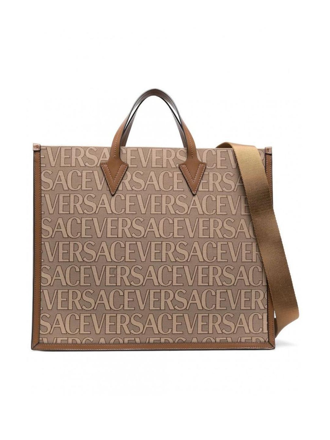 versace Brown All Over Logo Large Tote Bag-picture-53