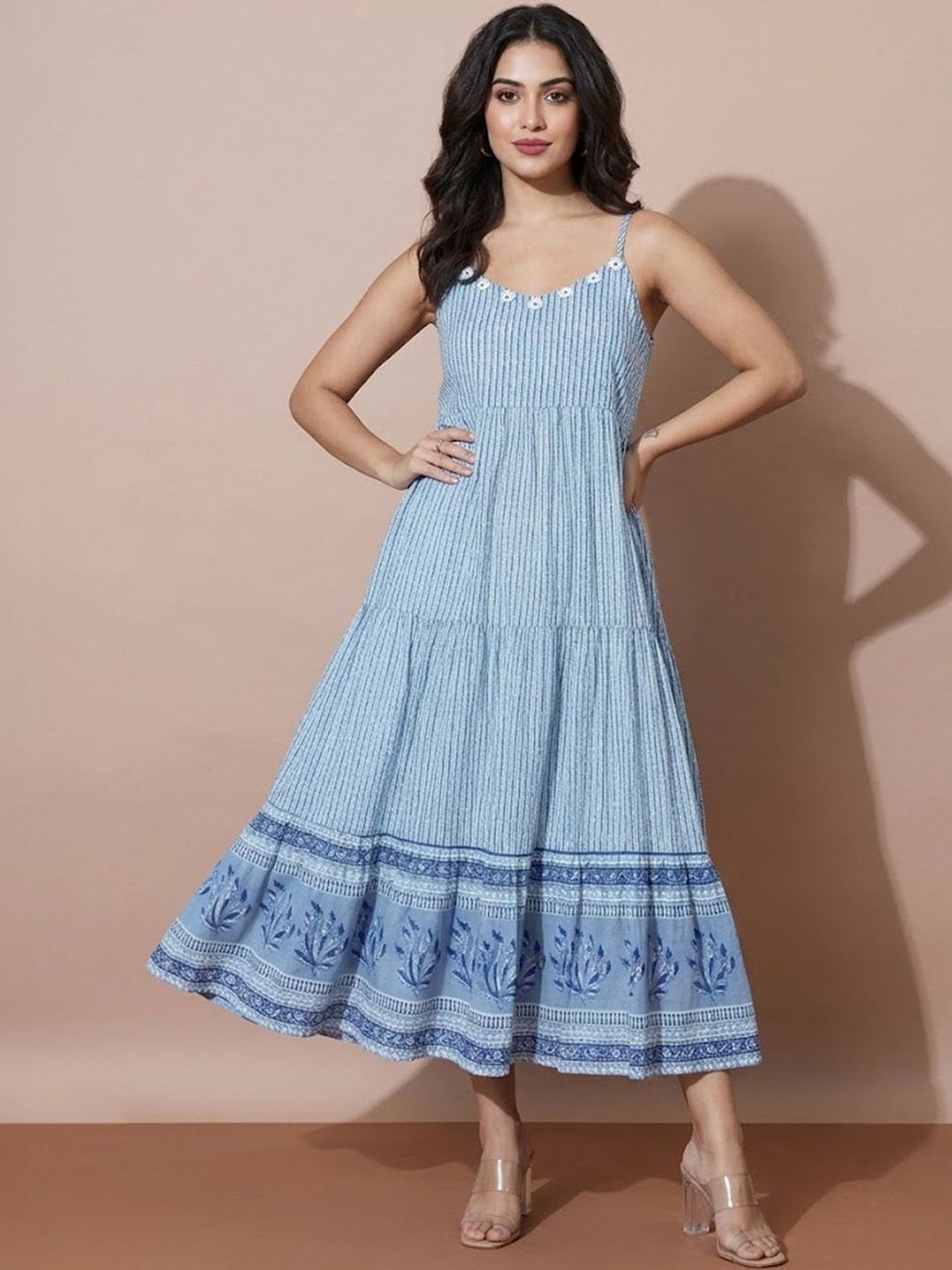 Varanga Print A-Line Midi Dress-picture-19