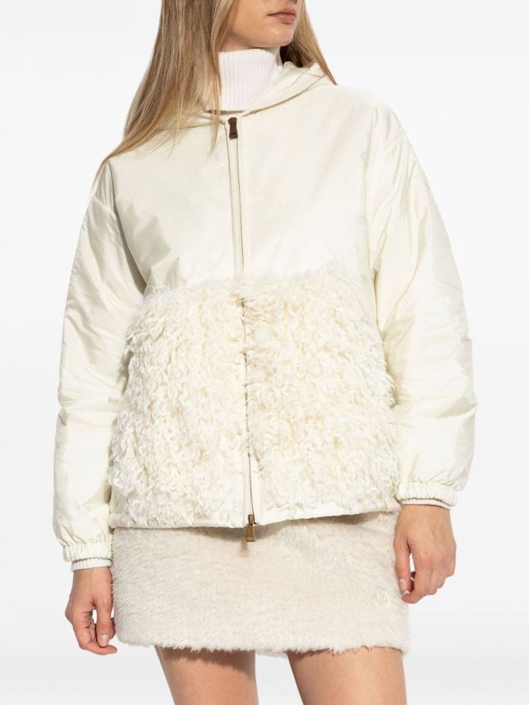 Moncler White Teddy-Trim Hoodie-picture-23