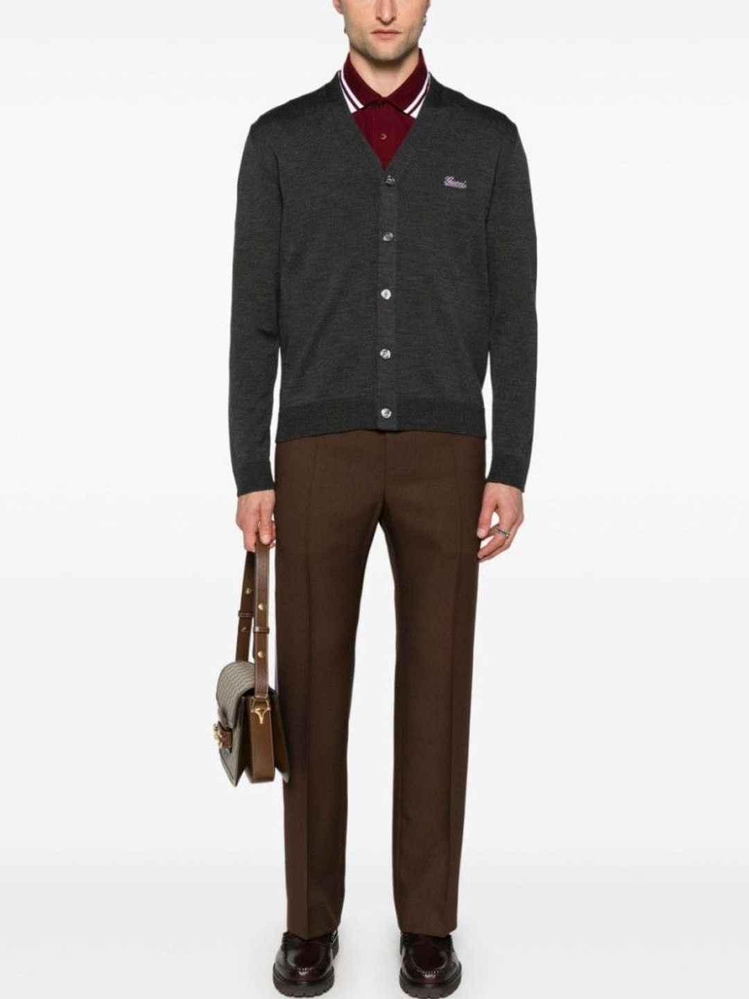 Gucci Dark Grey Wool Cardigan-picture-29