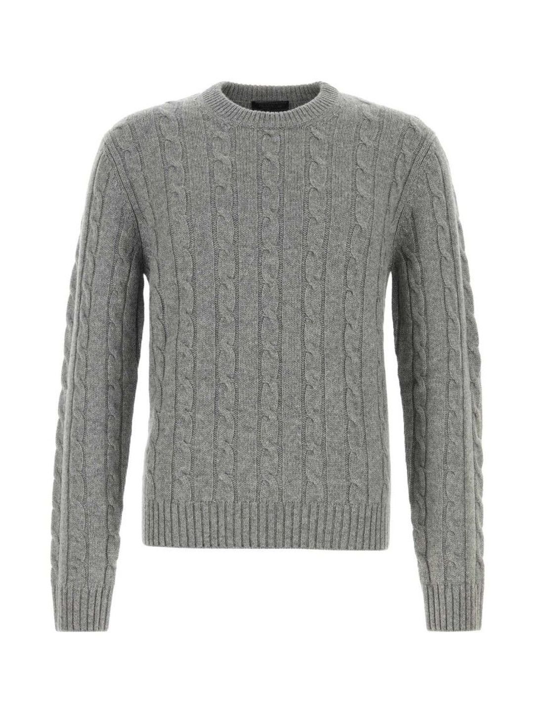 Prada Grey Textured Sweater-image-5