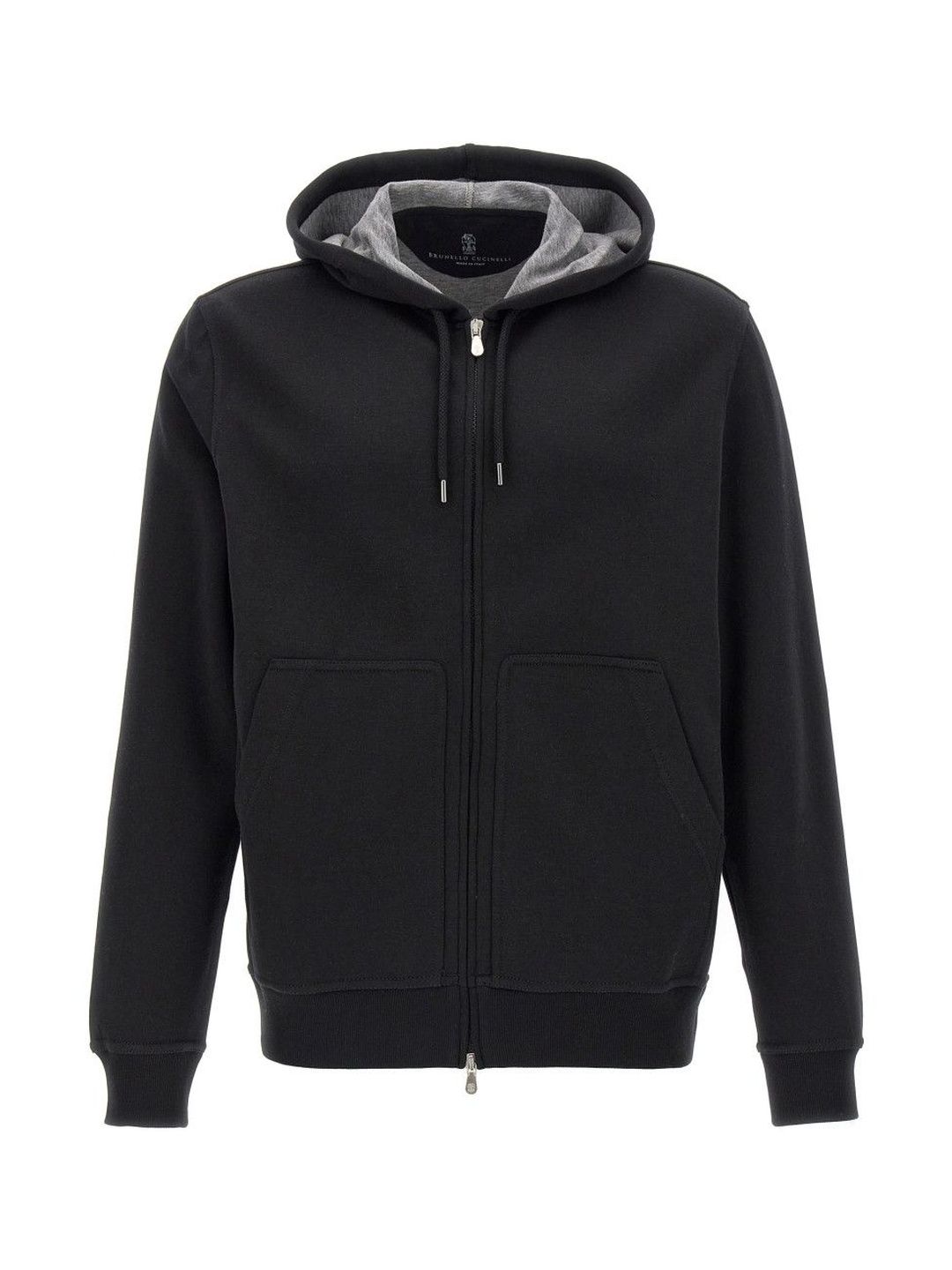 Brunello Cucinelli Black Cotton Blend Hoodie-picture-13