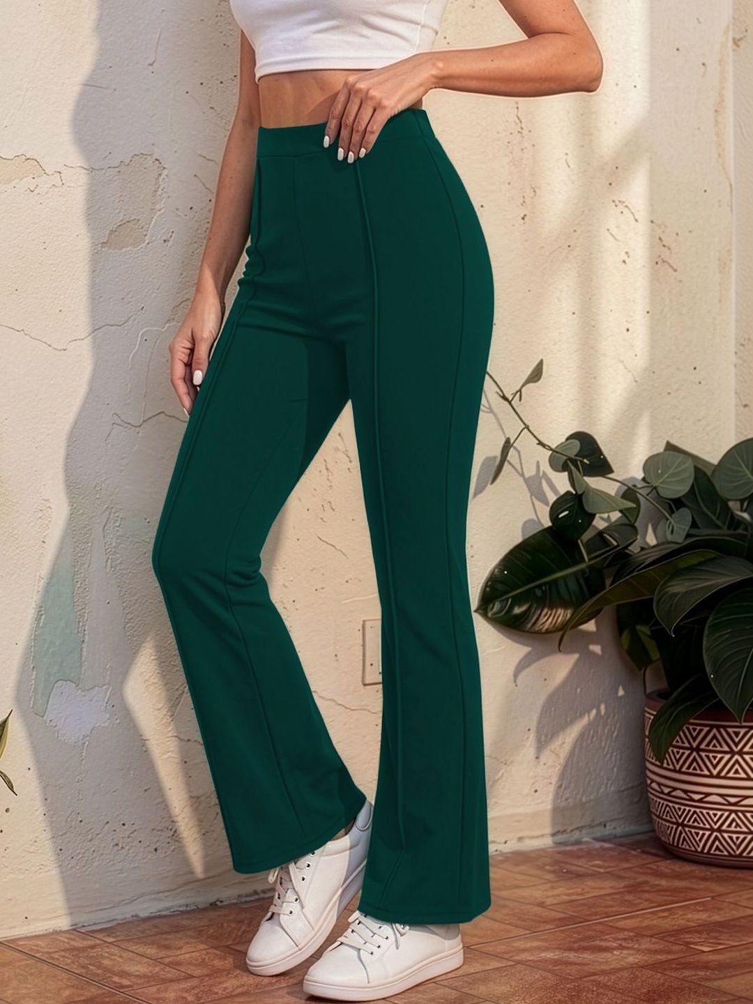Navyankaa Women Straight Fit High-Rise Trousers-picture-39