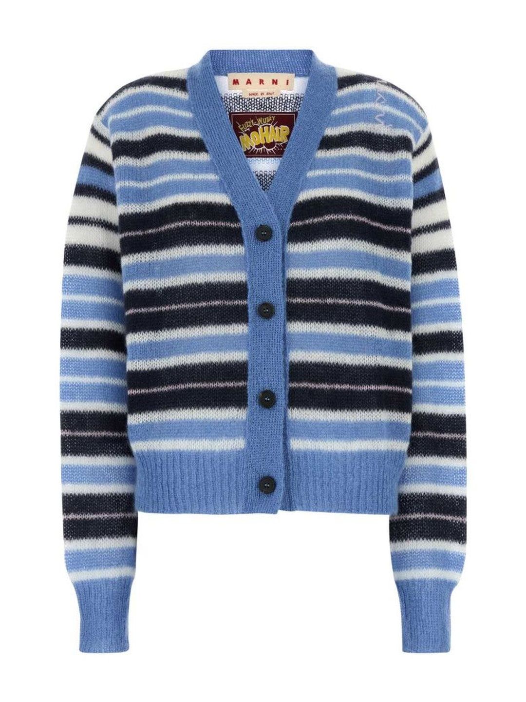 Marni Blue Mohair Wool Blend Cardigan-picture-42
