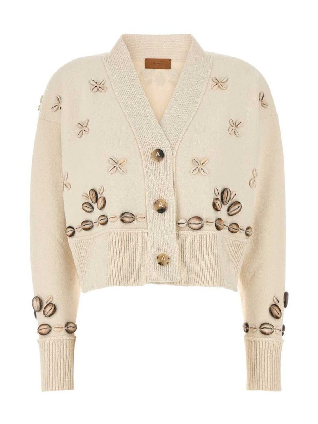 Alanui Ivory Silk Blend Oversize Ocean Dream Cardigan-picture-2