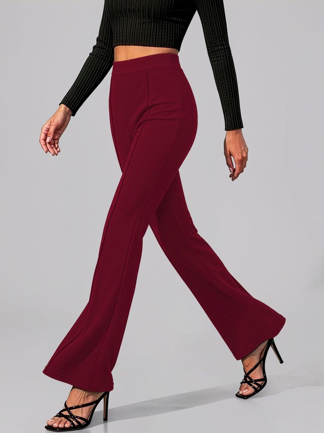 Navyankaa Women Straight Fit High-Rise Trousers-picture-32