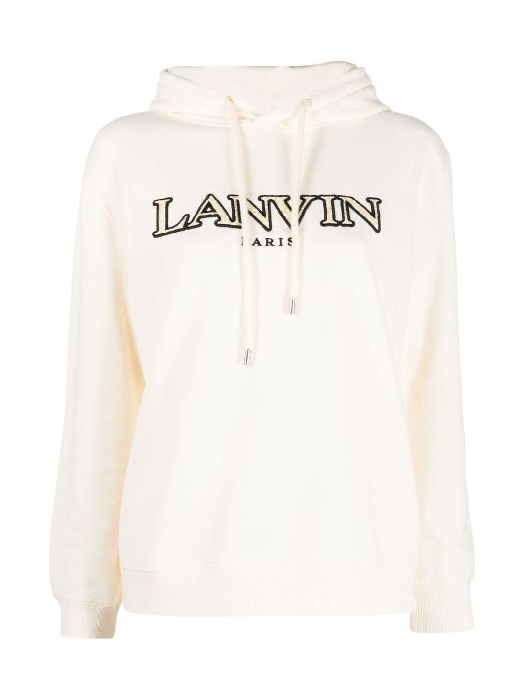 Lanvin White Logo Cotton Hoodie-image-43