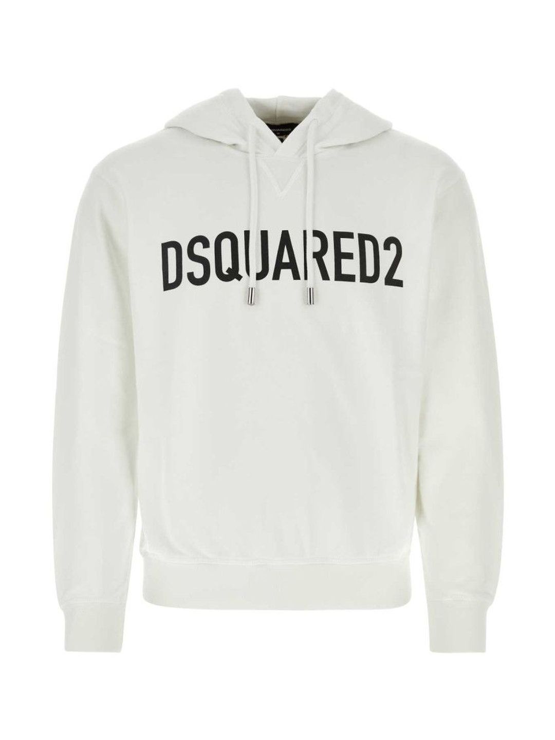Dsquared2 White Logo Print Hoodie-image-44