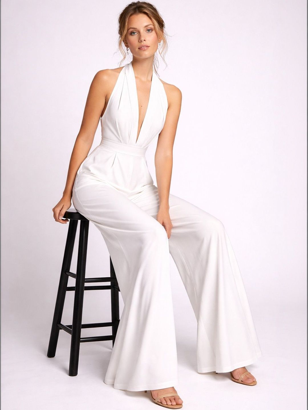 bebe Halter Neck Basic Jumpsuit-picture-12