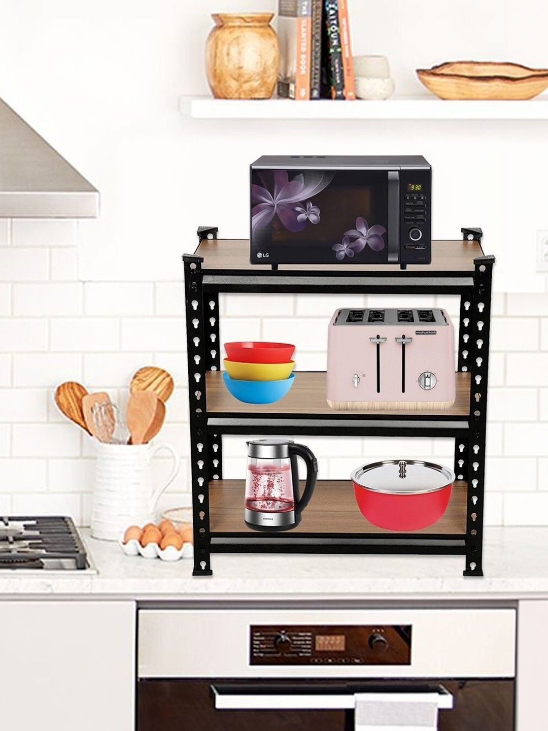 SmartSlide Black Set of 1 Super Strong Shelves Organisers-picture-14