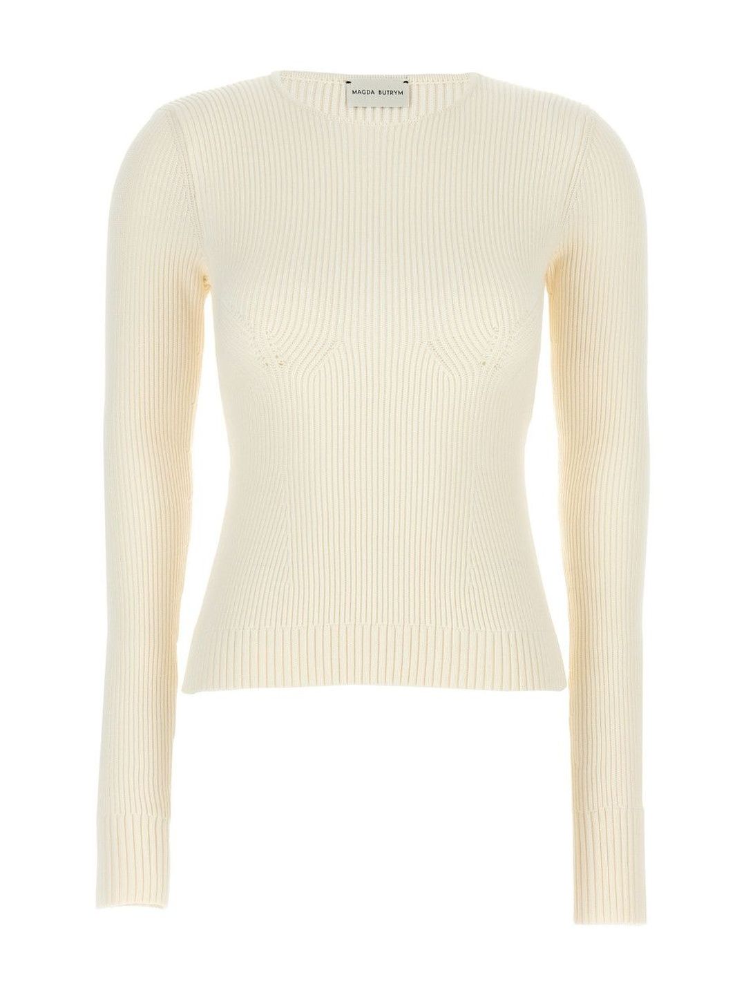 Magda Butrym White Round Neckline Sweater-picture-36