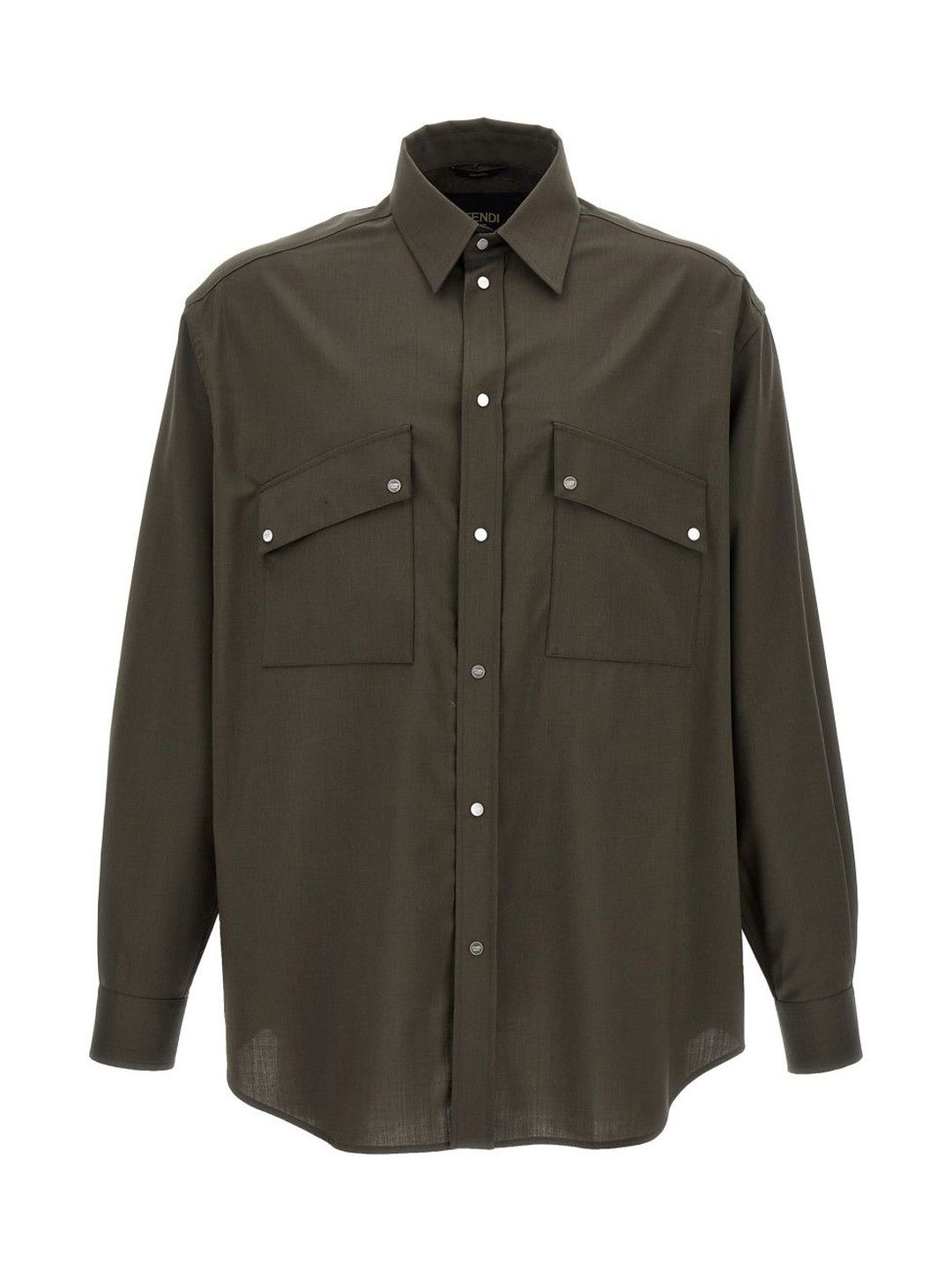 Fendi Dark Brown Oversize Shirt-image-2