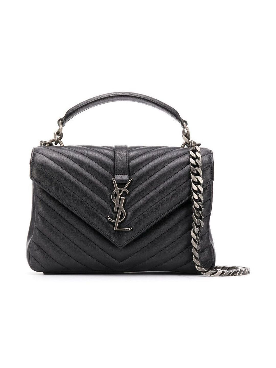 saint laurent Black Monogram College leather crossbody bag-picture-44