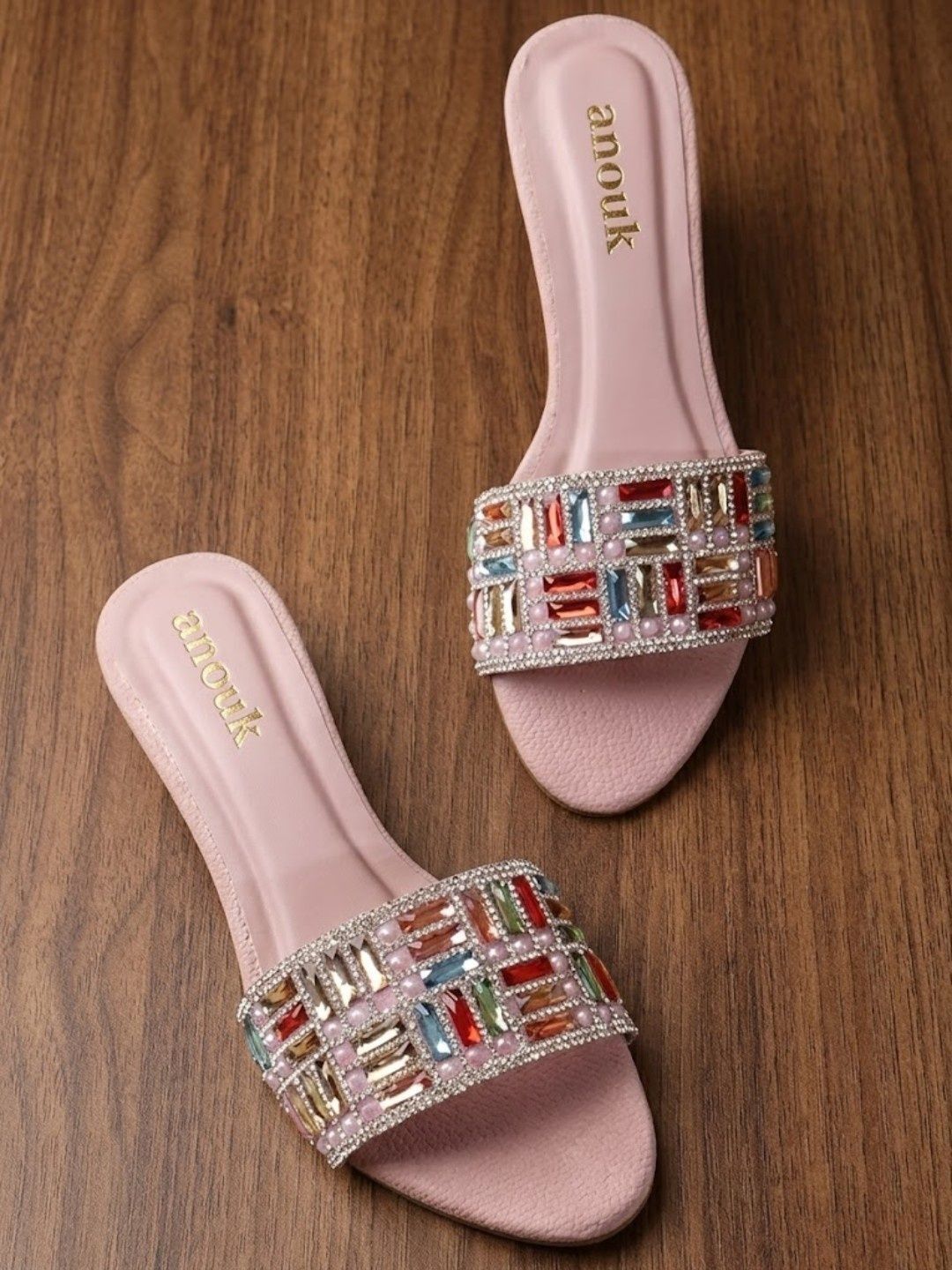 Anouk Embellished Party Block Mules-picture-21