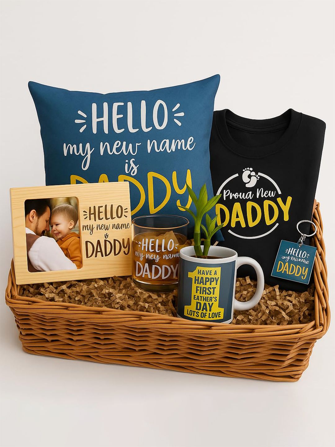 THEYAYACAFE Set Of 10 1st Father Day Gift Hamper With T-Shirt-picture-12