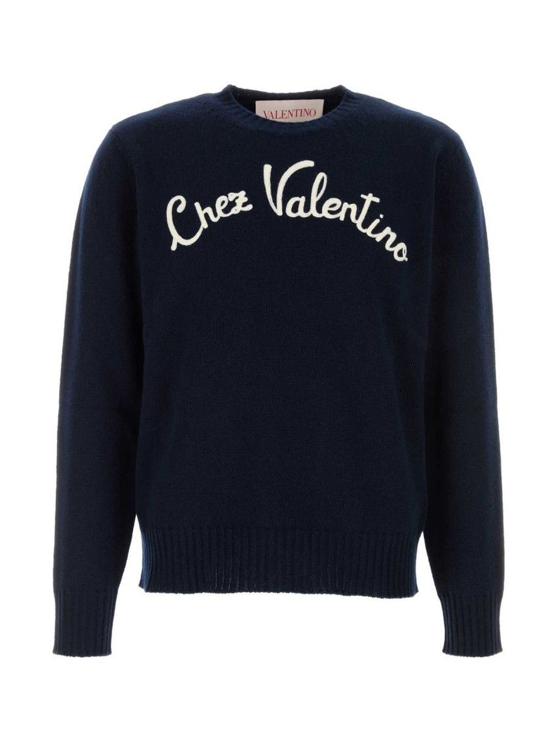 Valentino Navy Blue Wool Crewneck Sweater-picture-36
