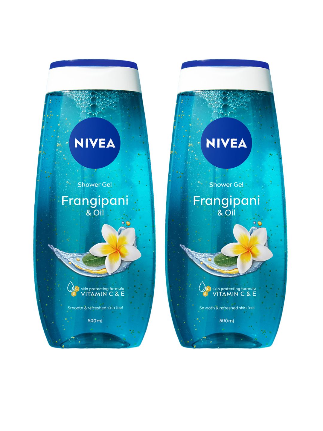 Nivea Set of 2 Frangipani & Oil Naturally Caring & Refreshing Shower Gel - 500 ml each-image-39
